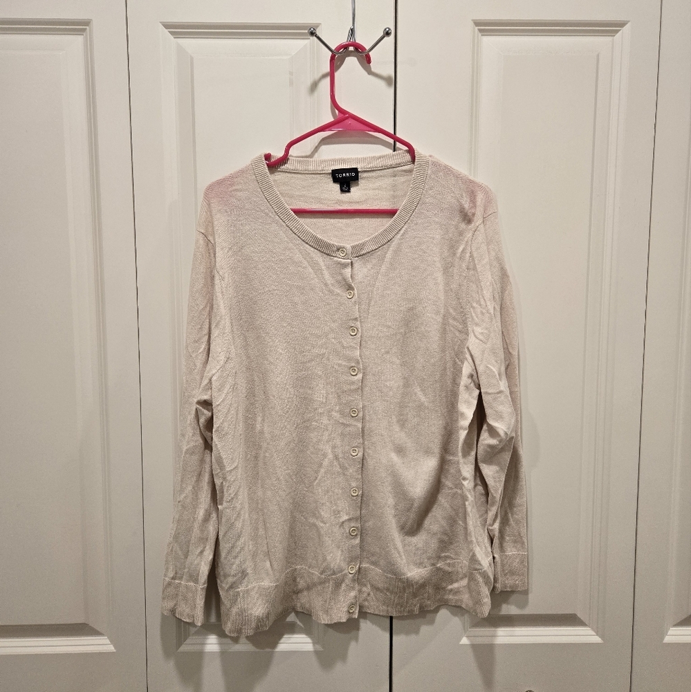 ❤️Torrid GUC Light Beige Button-Up Cardigan PRICE FIRM